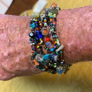 Mayan mixed bead bracelet